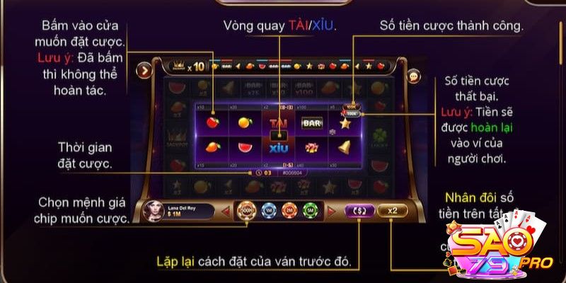 Luật chơi xèng 777 tại Sao79